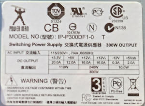 New Power Man IP-P300DF1-0 Power Supply 300W