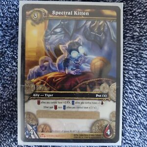 WOW WORLD OF WARCRAFT TCG SPECTRAL KITTEN Tiger Cub Pet LOOT CARD UNSCRATCHED
