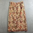 Sundance Skirt Womens Size 8 Paisley Silk Wool Blend Maxi Skirt Boho Hippie