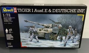 Revell 1/72 Scale 03161 Tiger 1 Ausf E & 48 Deutsche Infantry Winter Figures NEW