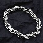 6/8/11mm Man Woman Stainless Steel Braided Rope Chain Bracelet Bangle Cuff