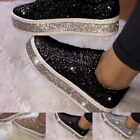 Women's Sequin Embellished Trainers with Shimmering Glitter Sizes 38 42