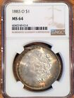 1883-O Morgan Silver Dollar - NGC MS64 Vibrant Reverse Toning  #9014