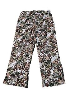 Gemilli Pants Size 12 Womens Cropped Floral Side Zip Vintage USA