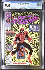Amazing Spider-Man 341 CGC 9.4 1990 4345430024 Spider-Man with no Powers Key