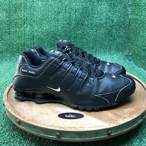 Nike Men's Shox NZ Triple Black Leather 501524-091 Running Shoes 2016 Size 11