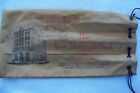 Vintage Bank Money Bag Canvas Suede FIRST NATIONAL BANK MIAMI OKLAHOMA Bankers