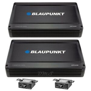 (2) Blaupunkt AMP3000D | 3000W Max Monoblock 1CH Car Audio Subwoofer Amplifiers