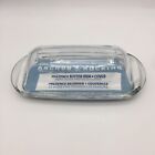 Anchor Hocking Presence Clear Glass Butter Dish With Cover 2 PC SET New