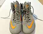Nike Prime Hype DF II Mens Basketball Athletic Shoes Size 10.5 Grey & Orange