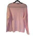 Pure Collection Cashmere Sweater Women's Size L Pink Flecked Stretch Lightweight