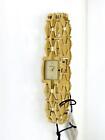 Bulova 97T95 Women's Rectangular Gold-Tone Petite White Dial Dress Watch