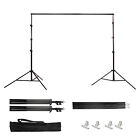 10Ft Photography Photo Backdrop Support Stand Set Background Kit with 4 Clips US
