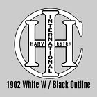International Harvester IHC - Vintage 1902 Redrawn White Emblem Sticker Decal