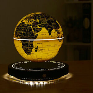 Floating Globe with LED Lights Magnetic Levitation World For Desktop Rotatable