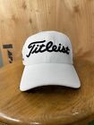 Titleist Hat Cap Fitted L/XL White FootJoy Pro V1 Golfing Athletic Stretch Mens