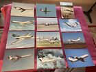 Aeroflot Airlines issued 60s-90s era jet fleet cont/l postcards lot of 12