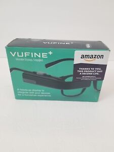 Vufine VUF110 Wearable Display Text Messaging HDMI Connectivity Black, Renewed