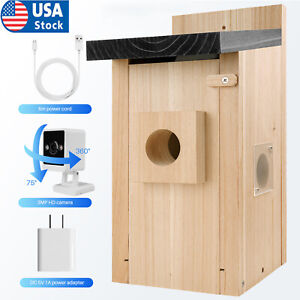 Smart Bird House with Camera Bird Box for Outdoors - Night Vision 3MP HD Camera