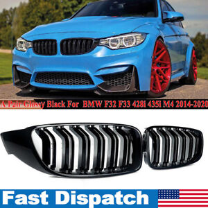 Front Kidney Grill Grille For BMW M4 F32 F33 F36 420i 428i 430i 435i Gloss Black (For: 2017 BMW)