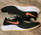 Size 10.5 Nike Air Zoom Pegasus 37 Black Bright Mango Orange White Running Shoe