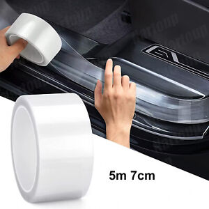 Accessories Transparent Vinyl Car Door Sill Scuff Cover Plate Stickers for Tesla