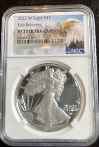 2022 W $1 PROOF AMERICAN SILVER EAGLE NGC PF70 FIRST RELEASE