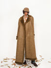 American Vintage Woolen Coat Women's Winter Fur Loose Mid-length Trench Coat SZ