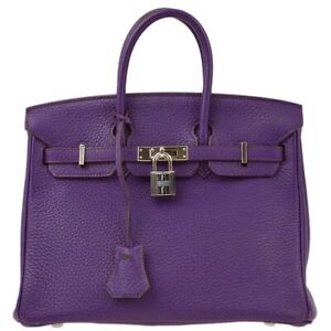 Hermes Purple Taurillon Clemence Birkin 25 Handbag 177A □N 181548