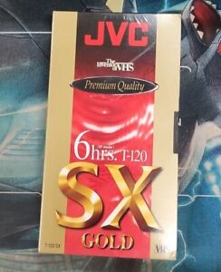 JVC T120 SX Gold VHS Video Tapes - 6hrs Sealed