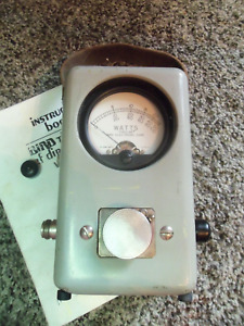 Bird 43 Thruline Wattmeter Watt Element Slug Reading Meter / VERY NICE