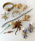 Vintage Mix Jewelry Lot Trifari, Coro, Brooch, Bracelet, Earrings