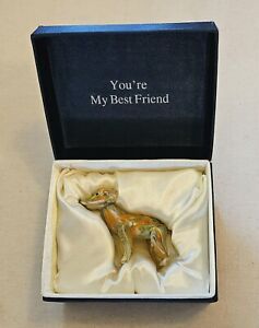 Studio Glass Hand Blown Dog Figurine in Original Box You're my Best Friend 2004