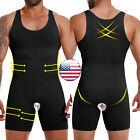 Men Shapewear Bodysuit Full Body Shaper Compression Tummy Control Slimming Suit