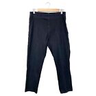 Prairie Underground Cropped Jeans BLACK Side Zip Front Seams, Size XL