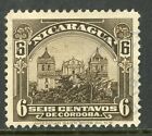 New ListingNicaragua 1914 Cathedral 6¢ Black Brown Scott 355 VFU H497 ⭐⭐⭐