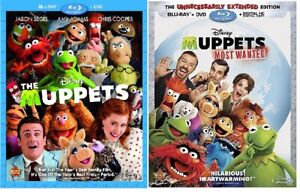 Disney THE MUPPETS & MUPPETS MOST WANTED Movie 2PK BLURAY + DVD Combo NEW! USA
