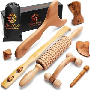 Premium Wood Therapy Massage Tools Kit | Body & Manual Massagers, Various Sizes