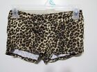 New One Blonde One Brunette Shorts Size L Juniors Brown Leopard Print