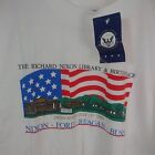 New with Tags VTG The Richard Nixon Library and Birthplace white t-shirt Size XL