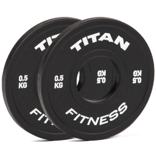 Titan Fitness 0.5 KG Pair Black Change Fractional Weight Plates, Rubber Coated