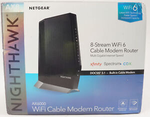 NETGEAR Nighthawk CAX80 Cable Modem with Built-in WiFi 6 Router