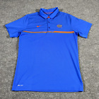 Florida Gators Mens Large Dri-Fit Short Sleeve Polo Golf Coach Shirt Embroidered