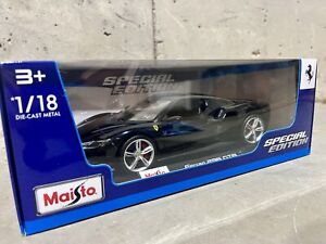 Ferrari 296 GTB Black 1/18 Scale Maisto Special Edition - New In The Box Rare!!!