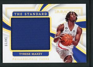 New Listing2022-23 TYRESE MAXEY 14/99 JERSEY PANINI IMMACULATE COLLECTION THE STANDARD