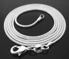 WOMEN & MEN 925 Stamped Sterling Silver 1mm SNAKE Chain Necklace 925 Italian NEW