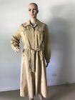 Vintage 1960's Classic Beige Cotton Blend Trench Coat Belted Washable 11/12 M