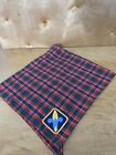 Vintage Boy Scout Of America Red Plaid Scarf Neckerchief
