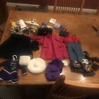 Lot VTG -Now American Girl Doll Clothing Accessories Dress Muff Cape Shoes +EUC