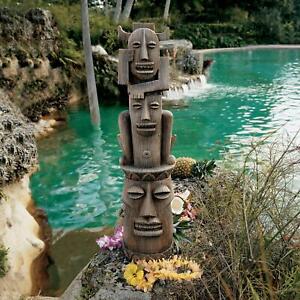Tiki Party Gods Totem Statue Polynesian Garden Sculpture Hawaiian Yard Decor